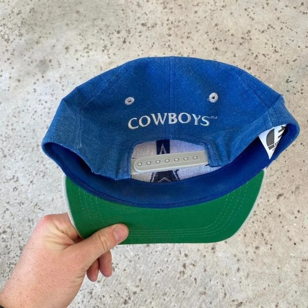 Vintage NFL Dallas Cowboys‎ Blue Denim Eastport SnapBack Hat